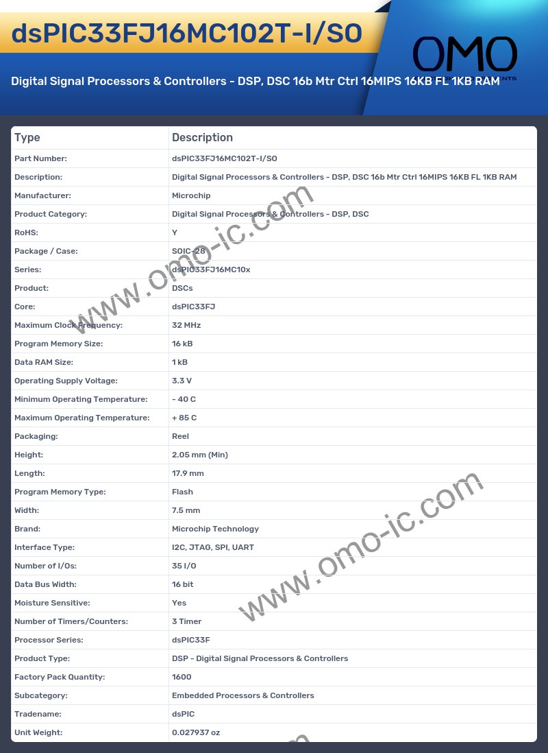 dsPIC33FJ16MC102T-I/SO
