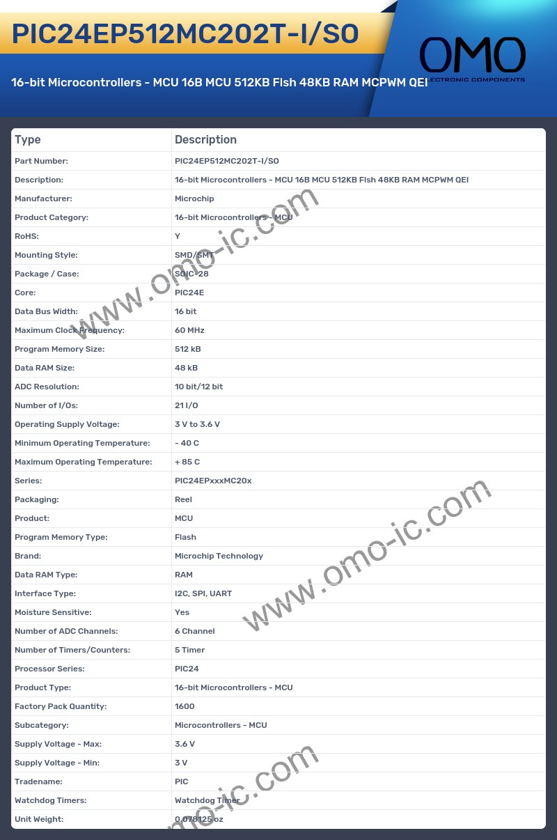 PIC24EP512MC202T-I/SO