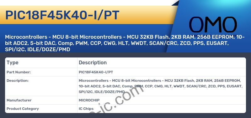 PIC18F45K40-I/PT