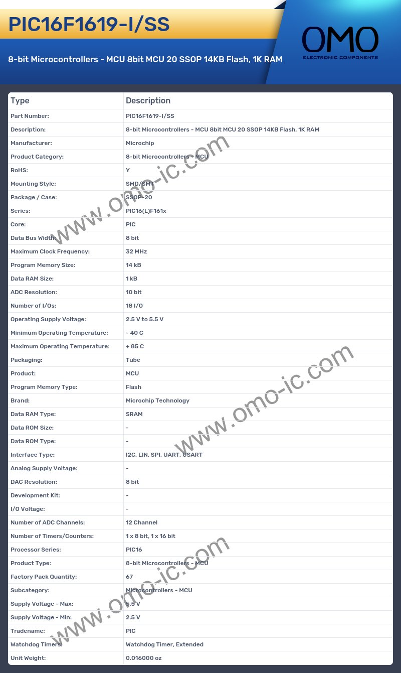PIC16F1619-I/SS