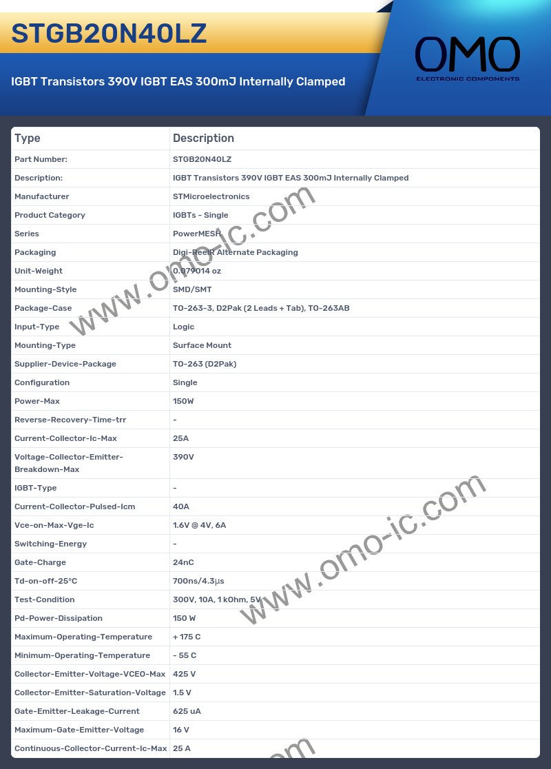 STGB20N40LZ