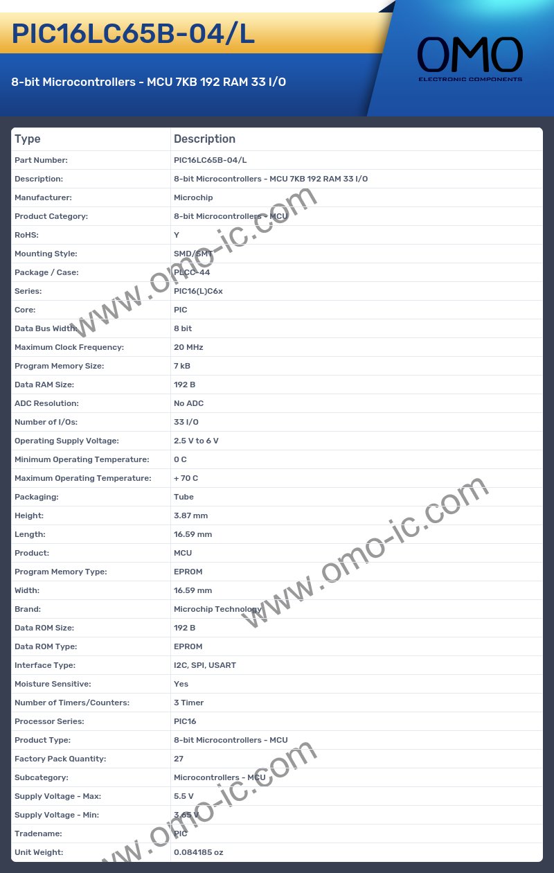 PIC16LC65B-04/L
