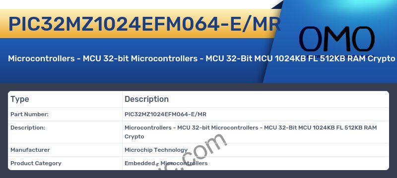 PIC32MZ1024EFM064-E/MR