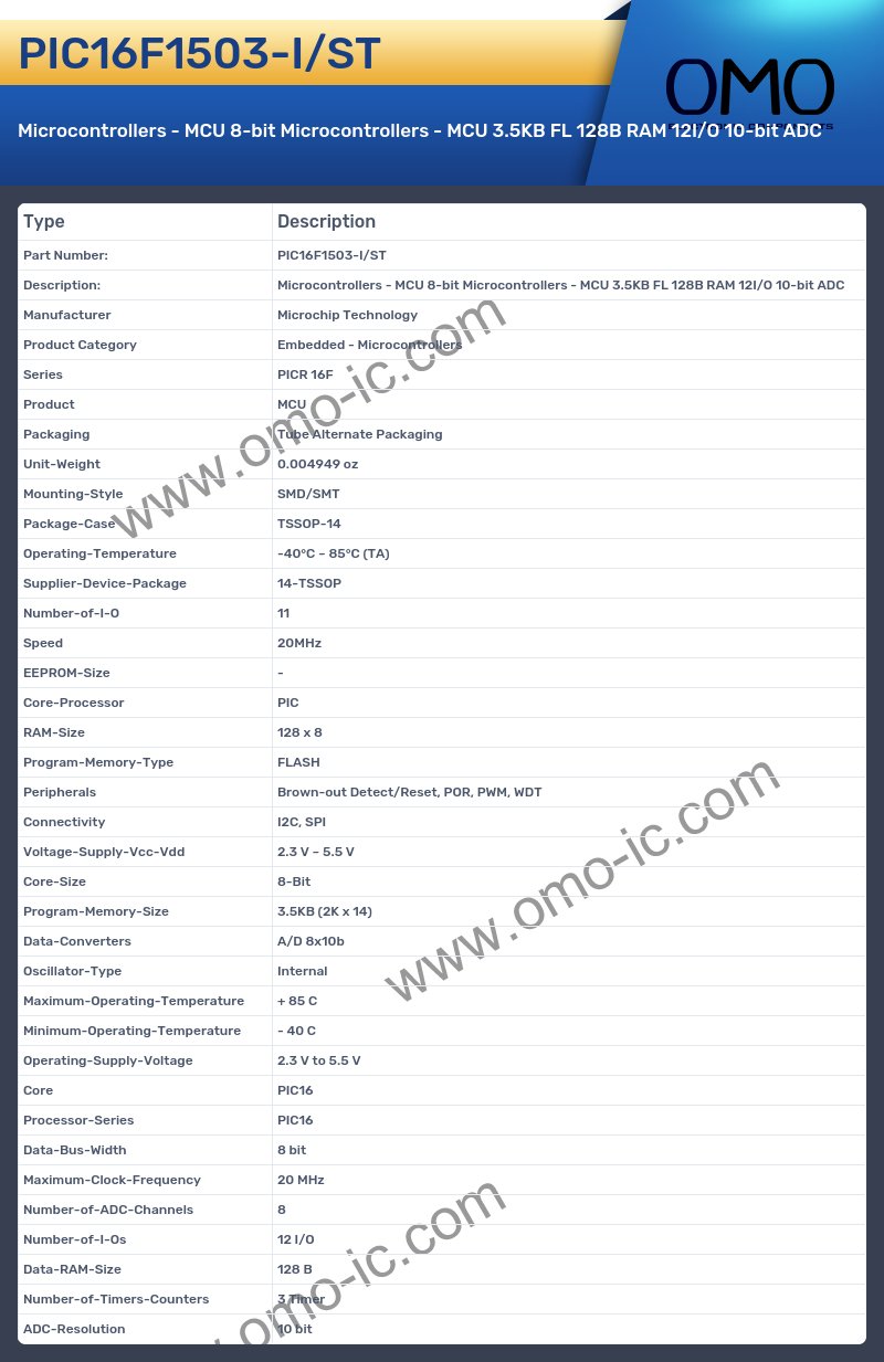 PIC16F1503-I/ST