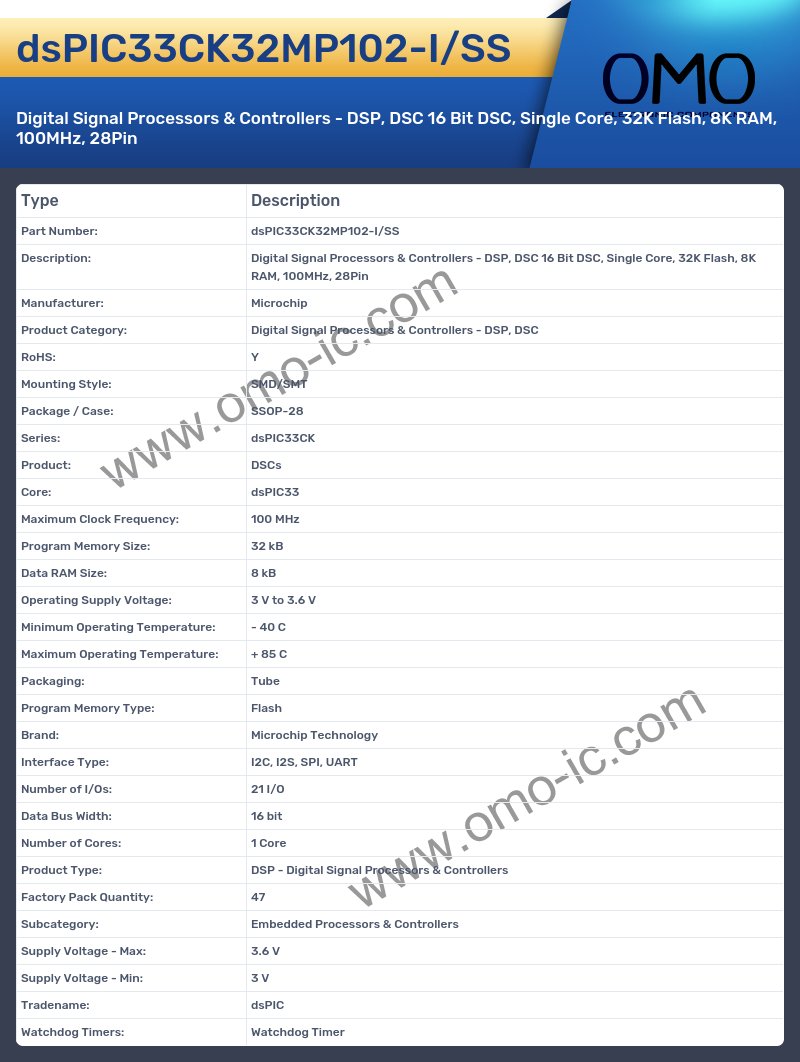 dsPIC33CK32MP102-I/SS