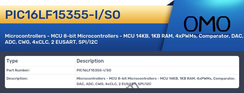 PIC16LF15355-I/SO