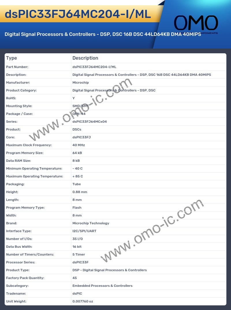 dsPIC33FJ64MC204-I/ML