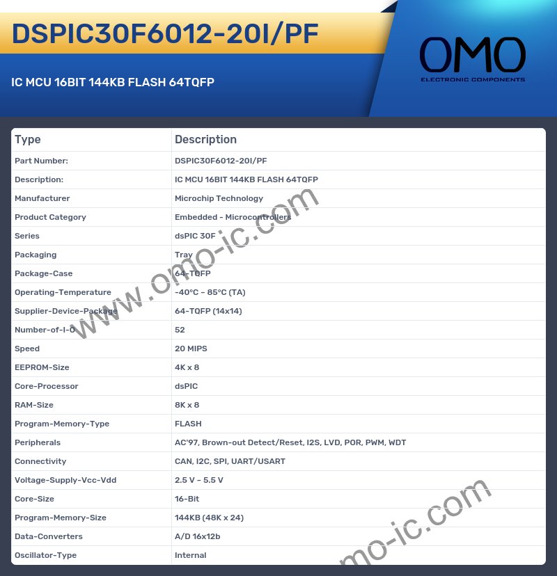 DSPIC30F6012-20I/PF