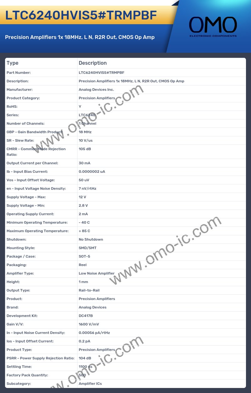 LTC6240HVIS5#TRMPBF