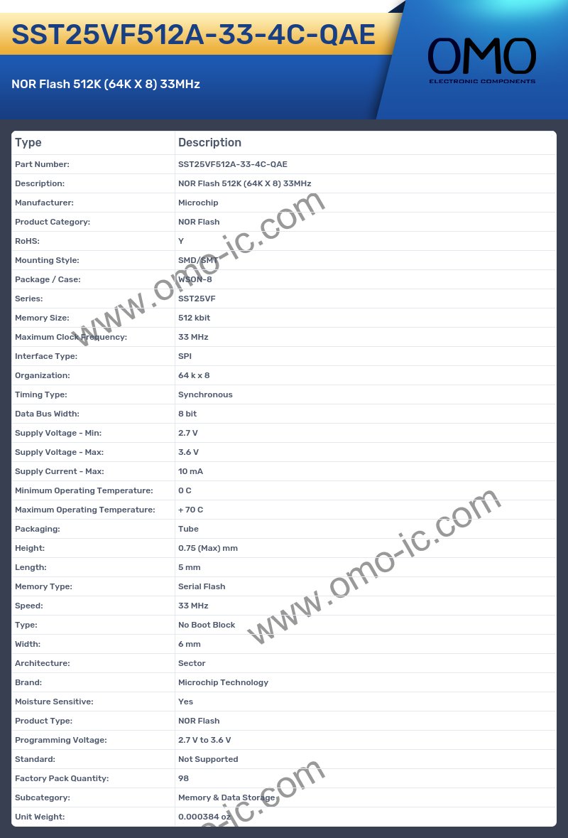 SST25VF512A-33-4C-QAE