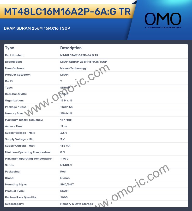 MT48LC16M16A2P-6A:G TR