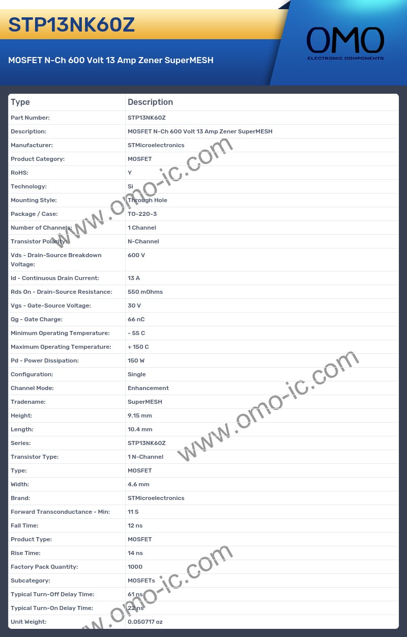 STP13NK60Z