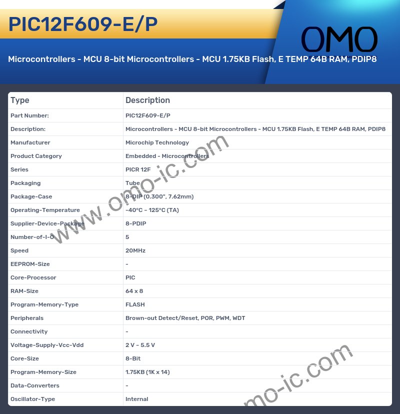 PIC12F609-E/P