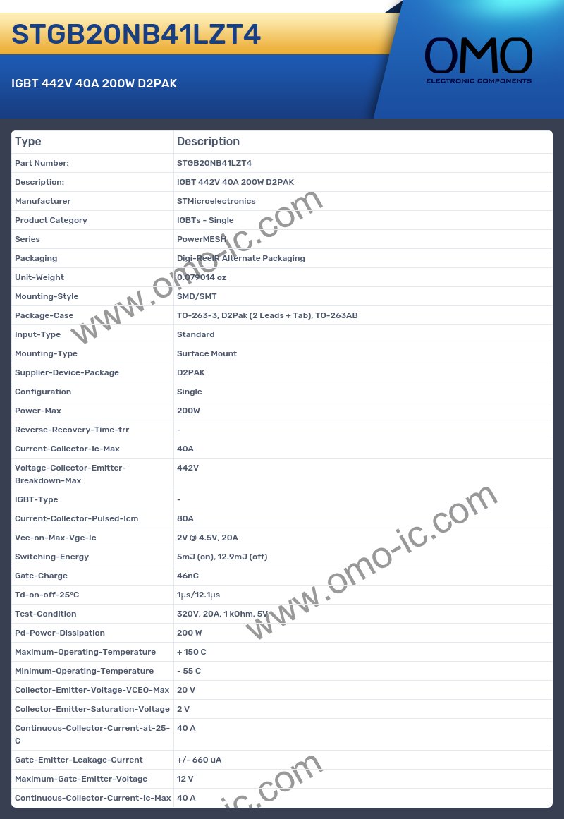 STGB20NB41LZT4