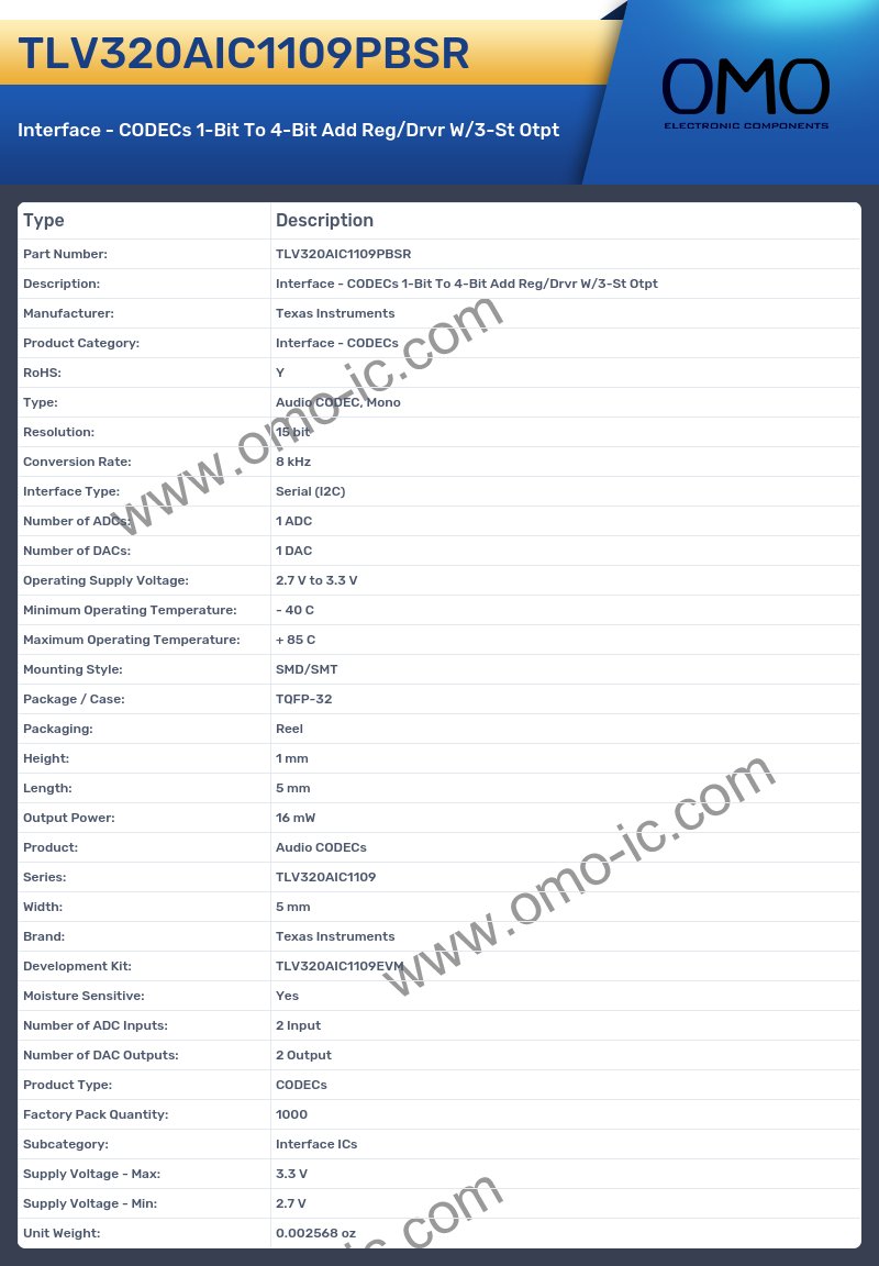 TLV320AIC1109PBSR