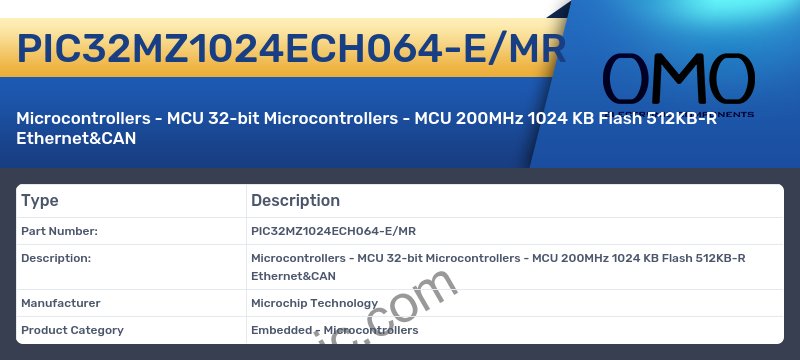 PIC32MZ1024ECH064-E/MR