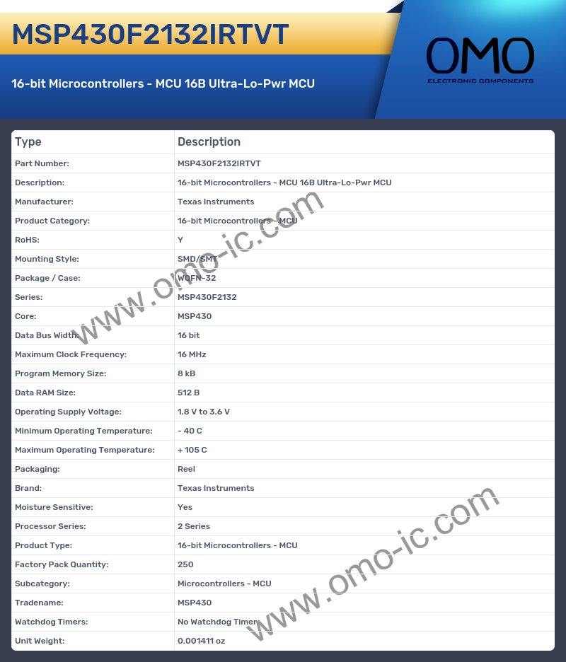 MSP430F2132IRTVT