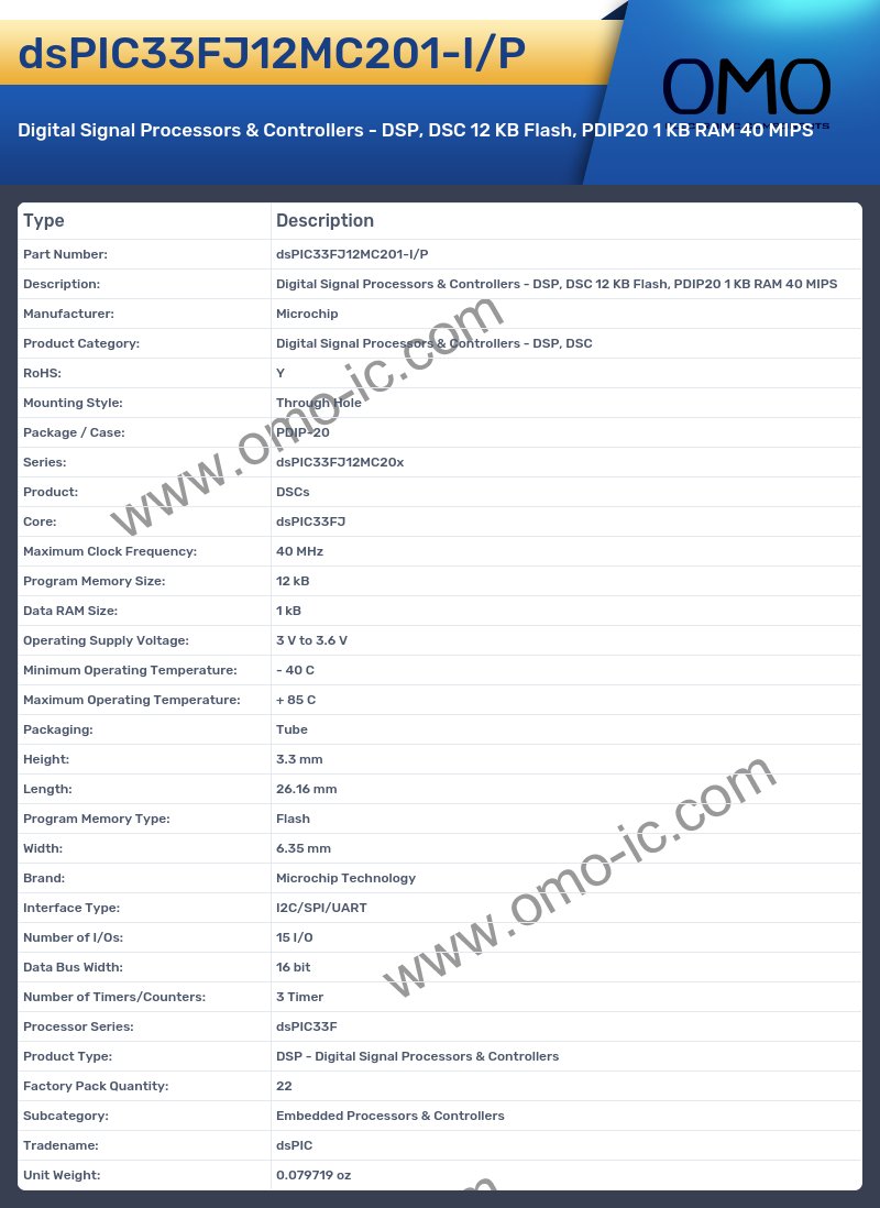 dsPIC33FJ12MC201-I/P