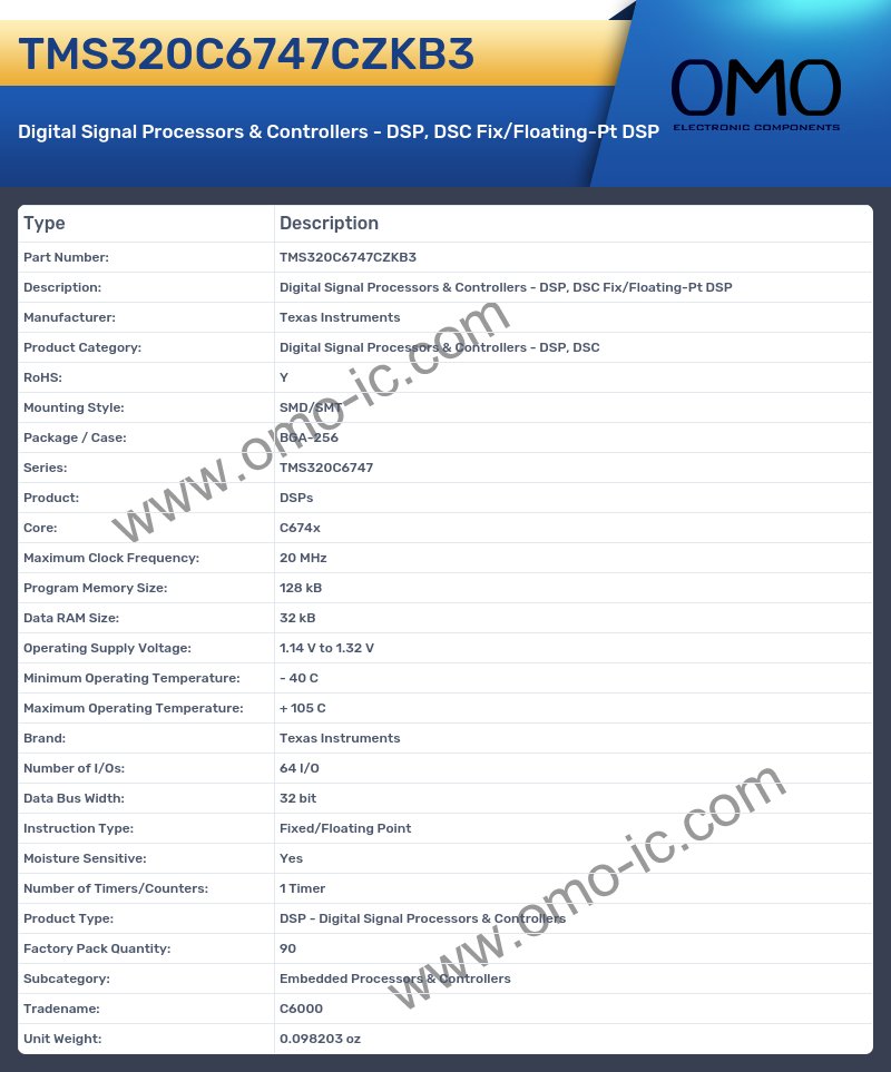 TMS320C6747CZKB3