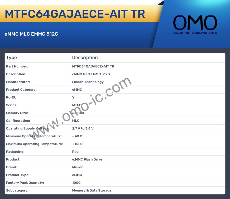 MTFC64GAJAECE-AIT TR