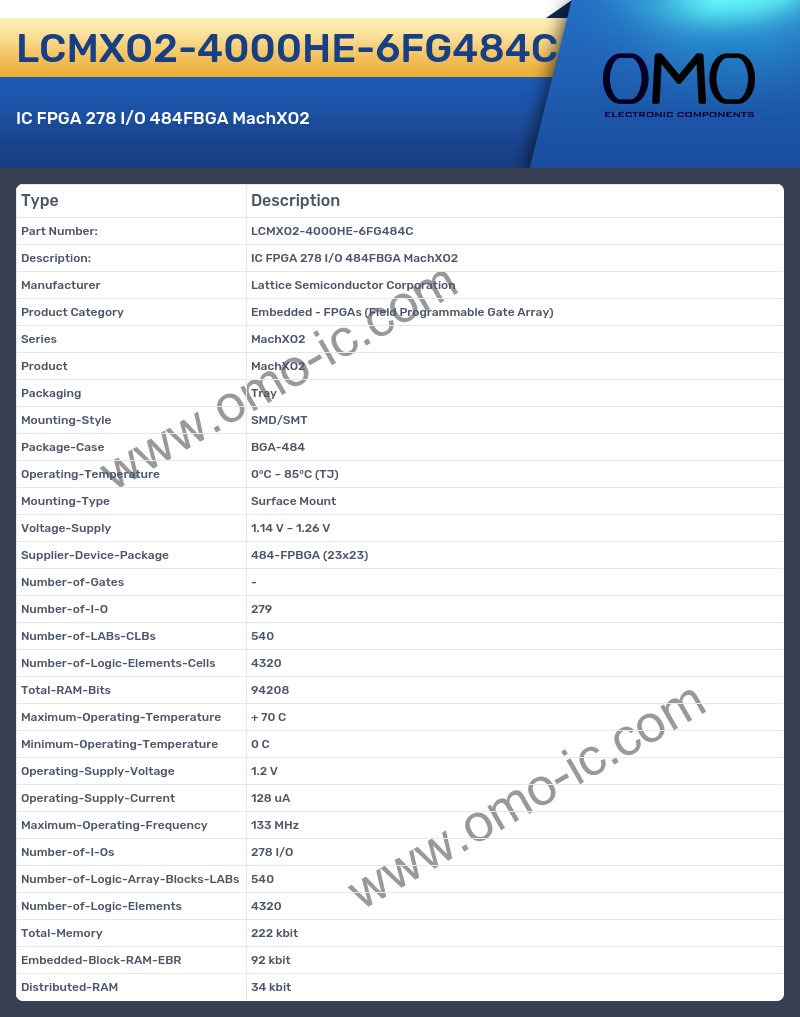 LCMXO2-4000HE-6FG484C