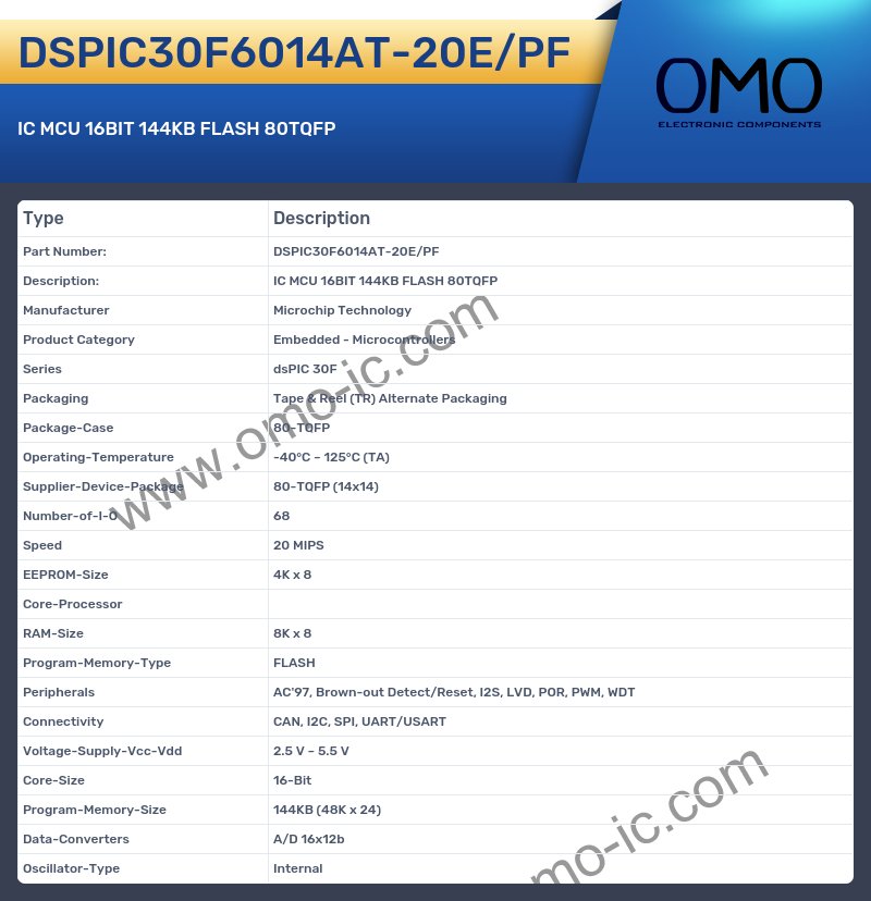 DSPIC30F6014AT-20E/PF
