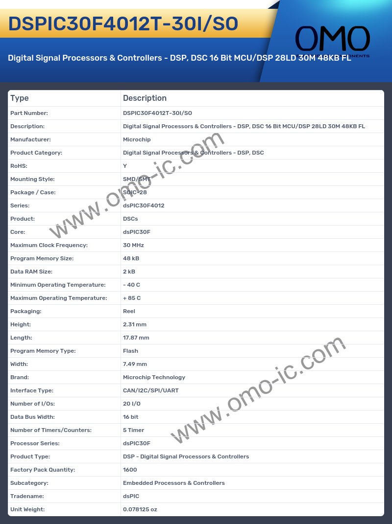DSPIC30F4012T-30I/SO