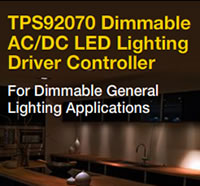 TPS92070 LED Lighting Controller
