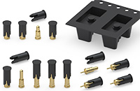 Spring-Loaded Pins with Removable Caps