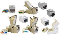 CAT5E/CAT6/CAT6A Toolless Keystone Jacks and Coupl