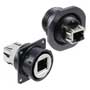 Black Zinc Rugged Ethernet Connectors